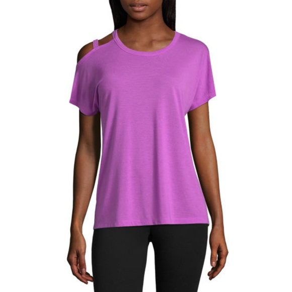 Xersion Tops - Xersion Open Shoulder Scoop Neck Tee - Tall